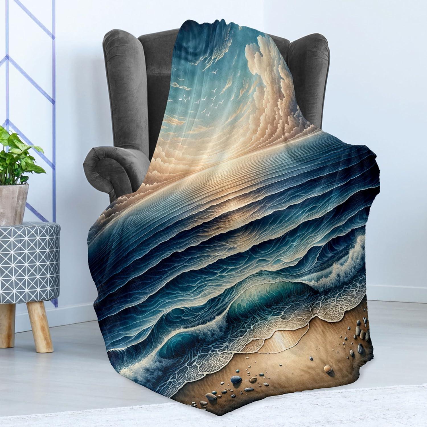 imageAmbesonne Cooking Themed Throw Blanket Pattern with Bakery Food Kitchen Concept Recipe Ingredients Chef Print Flannel Fleece Accent Piece Soft Couch Cover for Adults 50 x 70 Cream and OrangeBlue Pale Brown