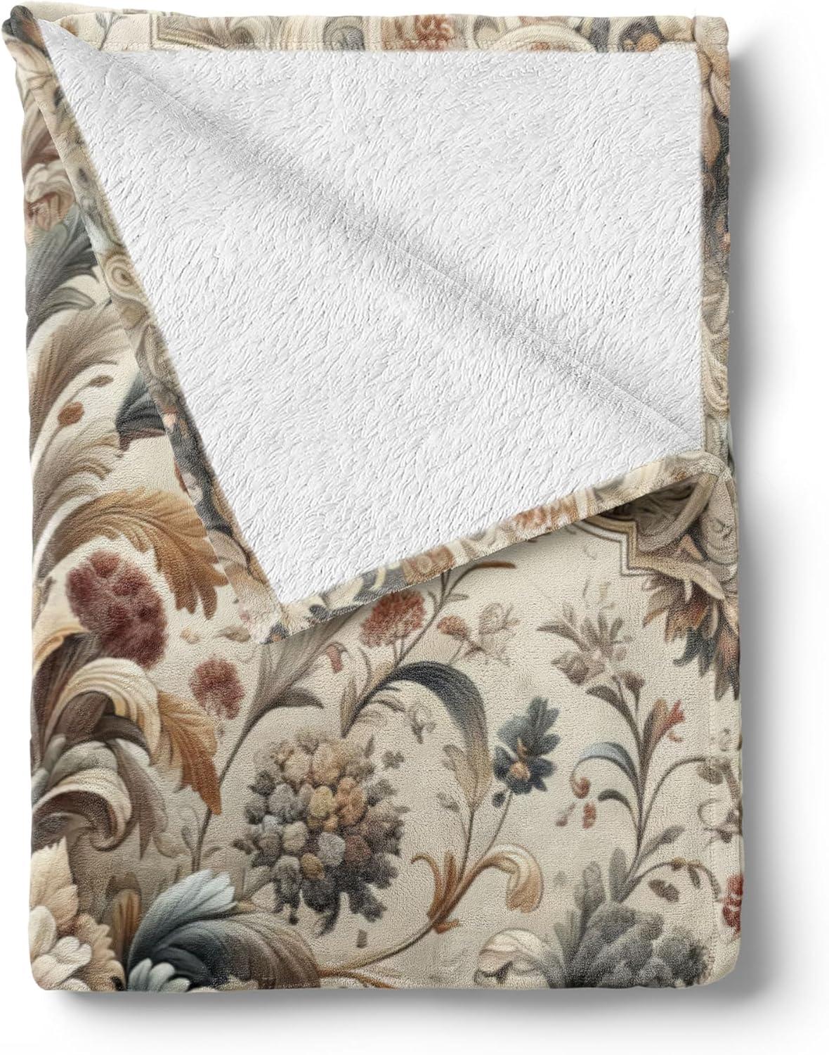 imageAmbesonne Cooking Themed Throw Blanket Pattern with Bakery Food Kitchen Concept Recipe Ingredients Chef Print Flannel Fleece Accent Piece Soft Couch Cover for Adults 50 x 70 Cream and OrangeTan Dark Blue and Pale Ruby