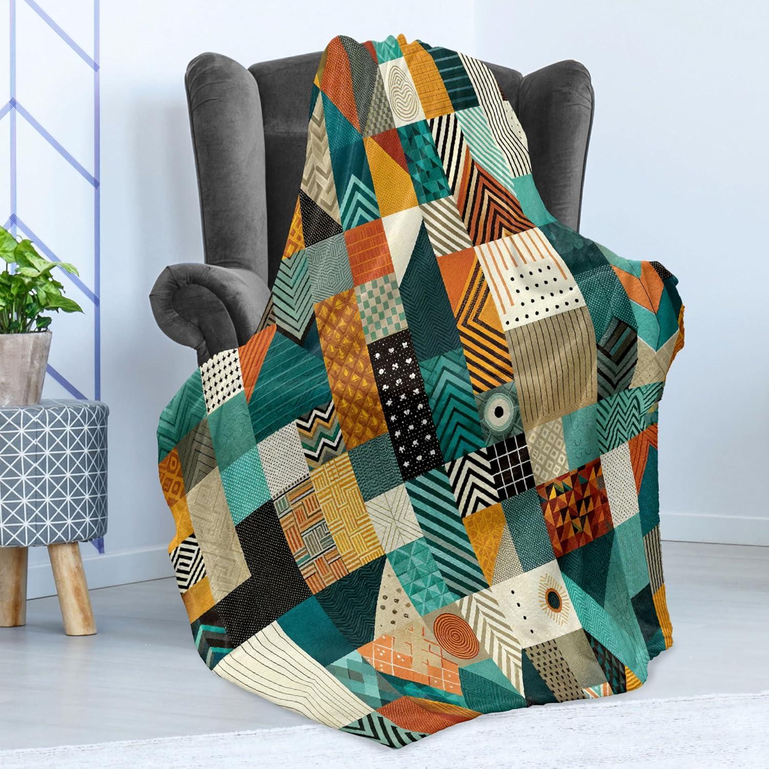 imageAmbesonne Cooking Themed Throw Blanket Pattern with Bakery Food Kitchen Concept Recipe Ingredients Chef Print Flannel Fleece Accent Piece Soft Couch Cover for Adults 50 x 70 Cream and OrangeTeal Orange Multicolor