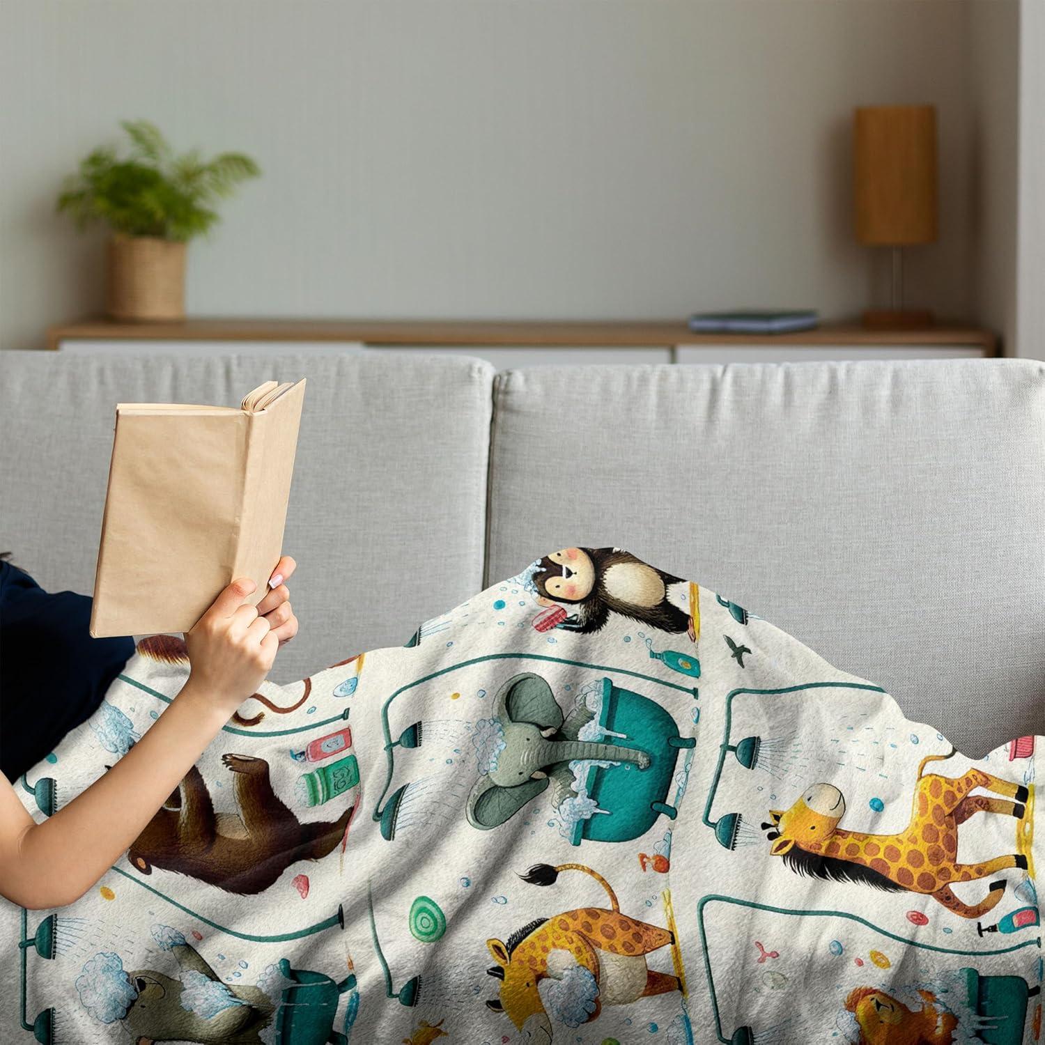 imageAmbesonne Cooking Themed Throw Blanket Pattern with Bakery Food Kitchen Concept Recipe Ingredients Chef Print Flannel Fleece Accent Piece Soft Couch Cover for Adults 50 x 70 Cream and OrangeTeal Burnt Orange Ivory