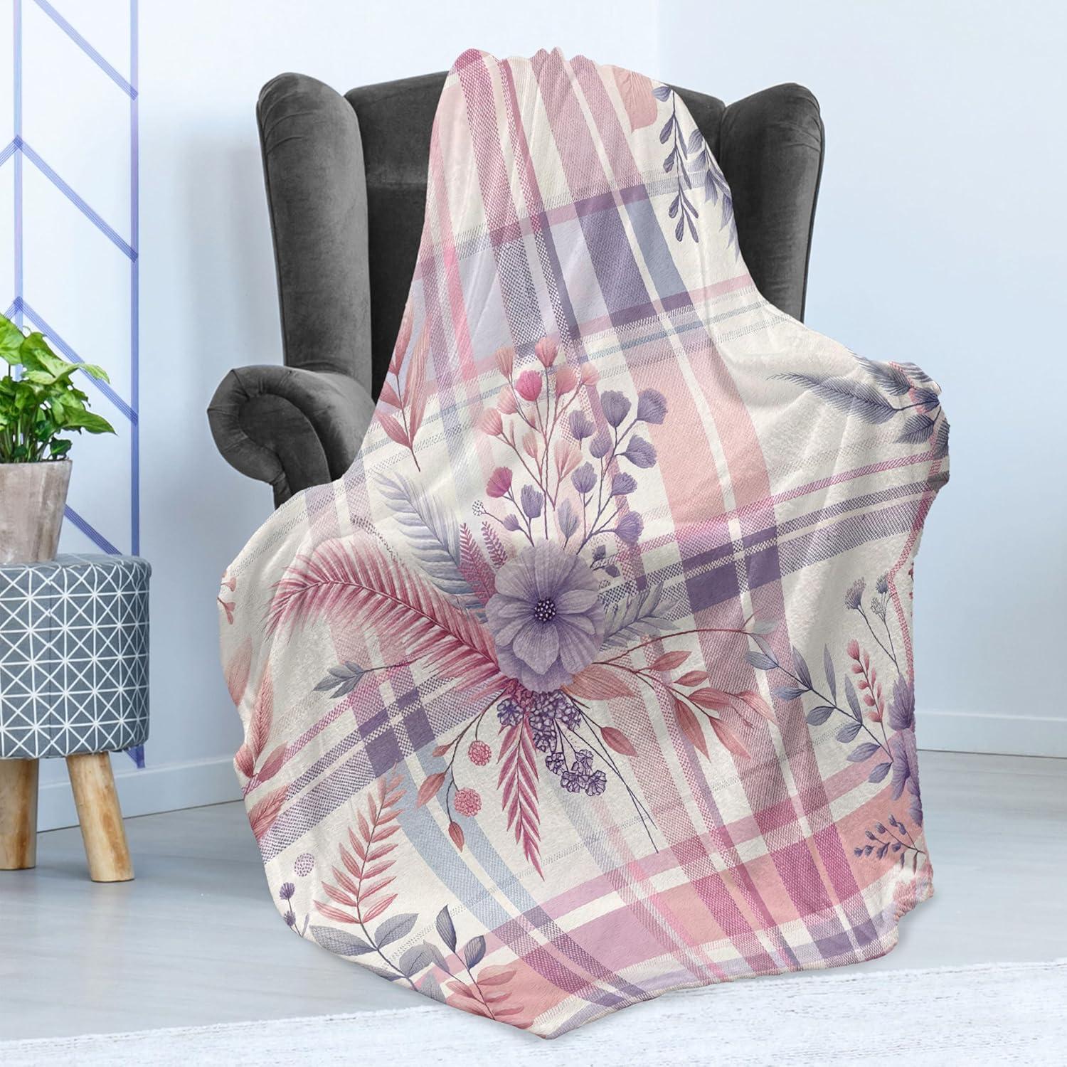 imageAmbesonne Cooking Themed Throw Blanket Pattern with Bakery Food Kitchen Concept Recipe Ingredients Chef Print Flannel Fleece Accent Piece Soft Couch Cover for Adults 50 x 70 Cream and OrangeLilac and Pale Pink