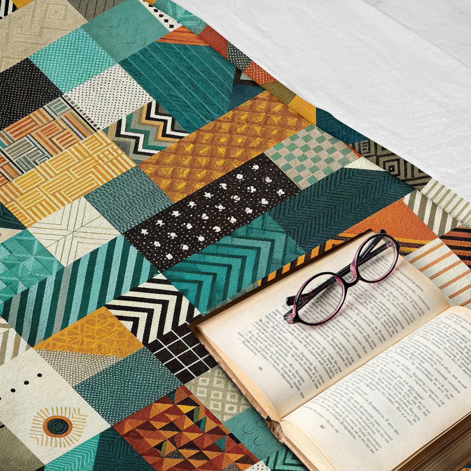 imageAmbesonne Cooking Themed Throw Blanket Pattern with Bakery Food Kitchen Concept Recipe Ingredients Chef Print Flannel Fleece Accent Piece Soft Couch Cover for Adults 50 x 70 Cream and OrangeTeal Orange Multicolor