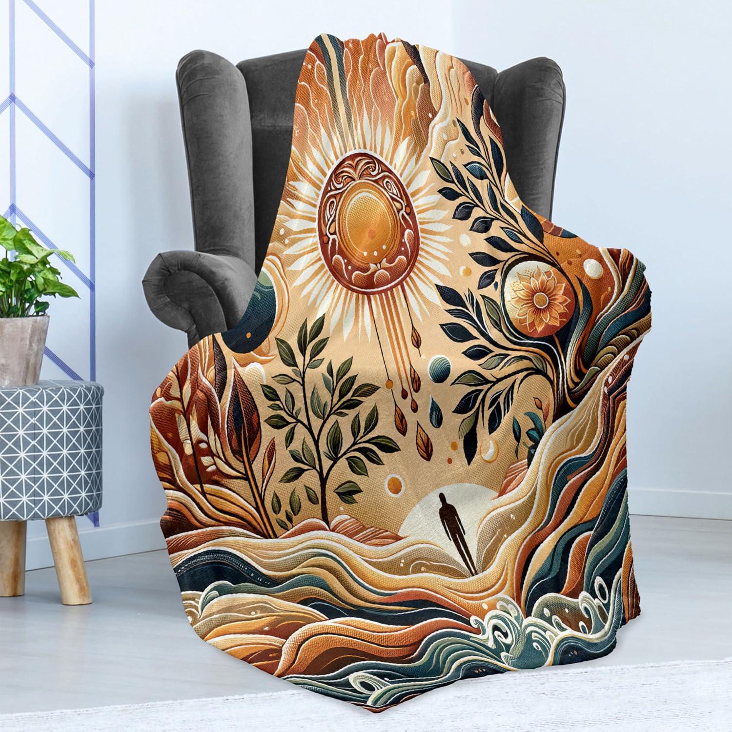imageAmbesonne Cooking Themed Throw Blanket Pattern with Bakery Food Kitchen Concept Recipe Ingredients Chef Print Flannel Fleece Accent Piece Soft Couch Cover for Adults 50 x 70 Cream and OrangePale Brown Petrol Blue