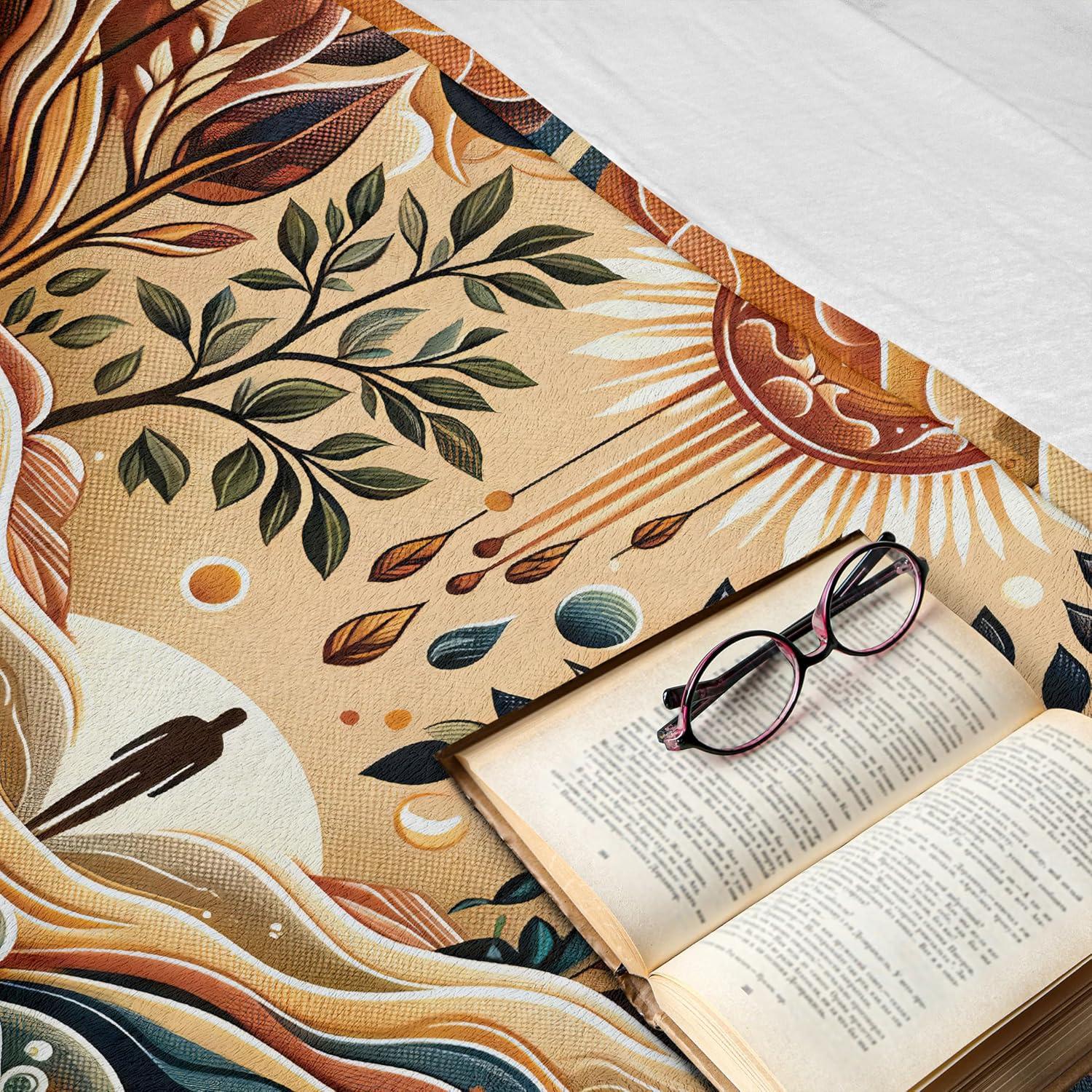 imageAmbesonne Cooking Themed Throw Blanket Pattern with Bakery Food Kitchen Concept Recipe Ingredients Chef Print Flannel Fleece Accent Piece Soft Couch Cover for Adults 50 x 70 Cream and OrangePale Brown Petrol Blue