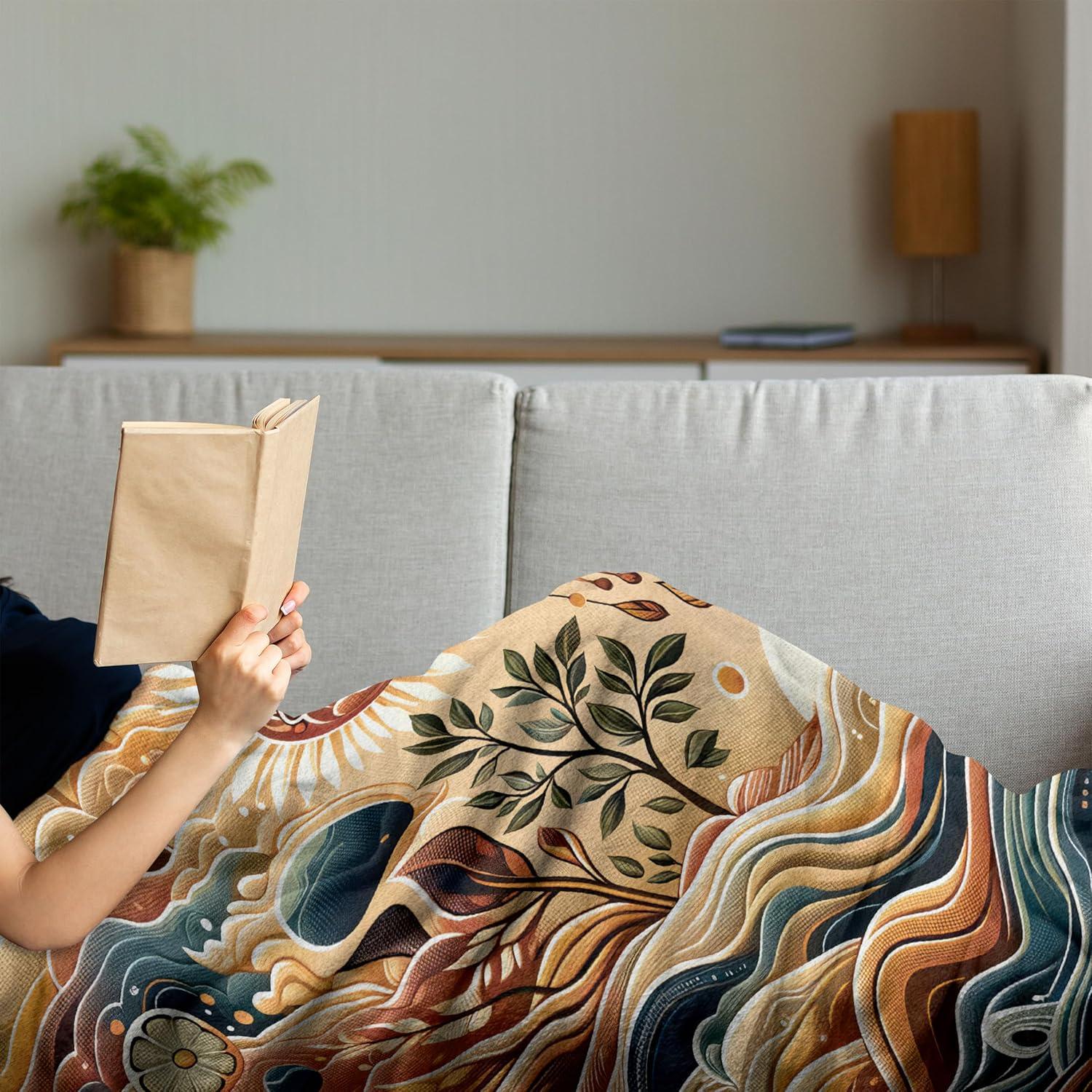 imageAmbesonne Cooking Themed Throw Blanket Pattern with Bakery Food Kitchen Concept Recipe Ingredients Chef Print Flannel Fleece Accent Piece Soft Couch Cover for Adults 50 x 70 Cream and OrangePale Brown Petrol Blue