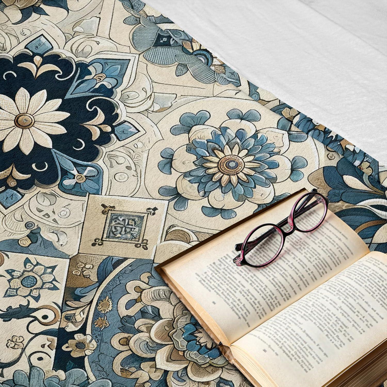 imageAmbesonne Cooking Themed Throw Blanket Pattern with Bakery Food Kitchen Concept Recipe Ingredients Chef Print Flannel Fleece Accent Piece Soft Couch Cover for Adults 50 x 70 Cream and OrangeOff White Cadet Blue