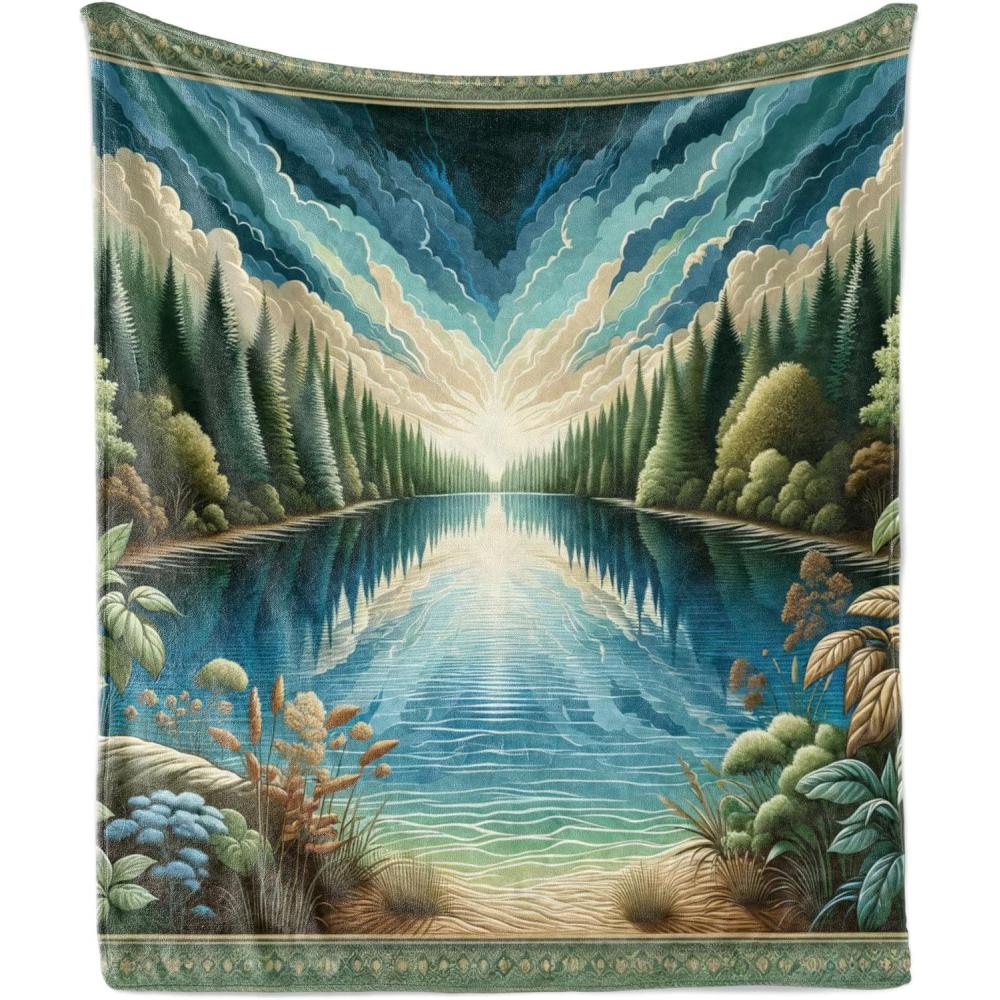 imageAmbesonne Cooking Themed Throw Blanket Pattern with Bakery Food Kitchen Concept Recipe Ingredients Chef Print Flannel Fleece Accent Piece Soft Couch Cover for Adults 50 x 70 Cream and OrangeGreen Blue