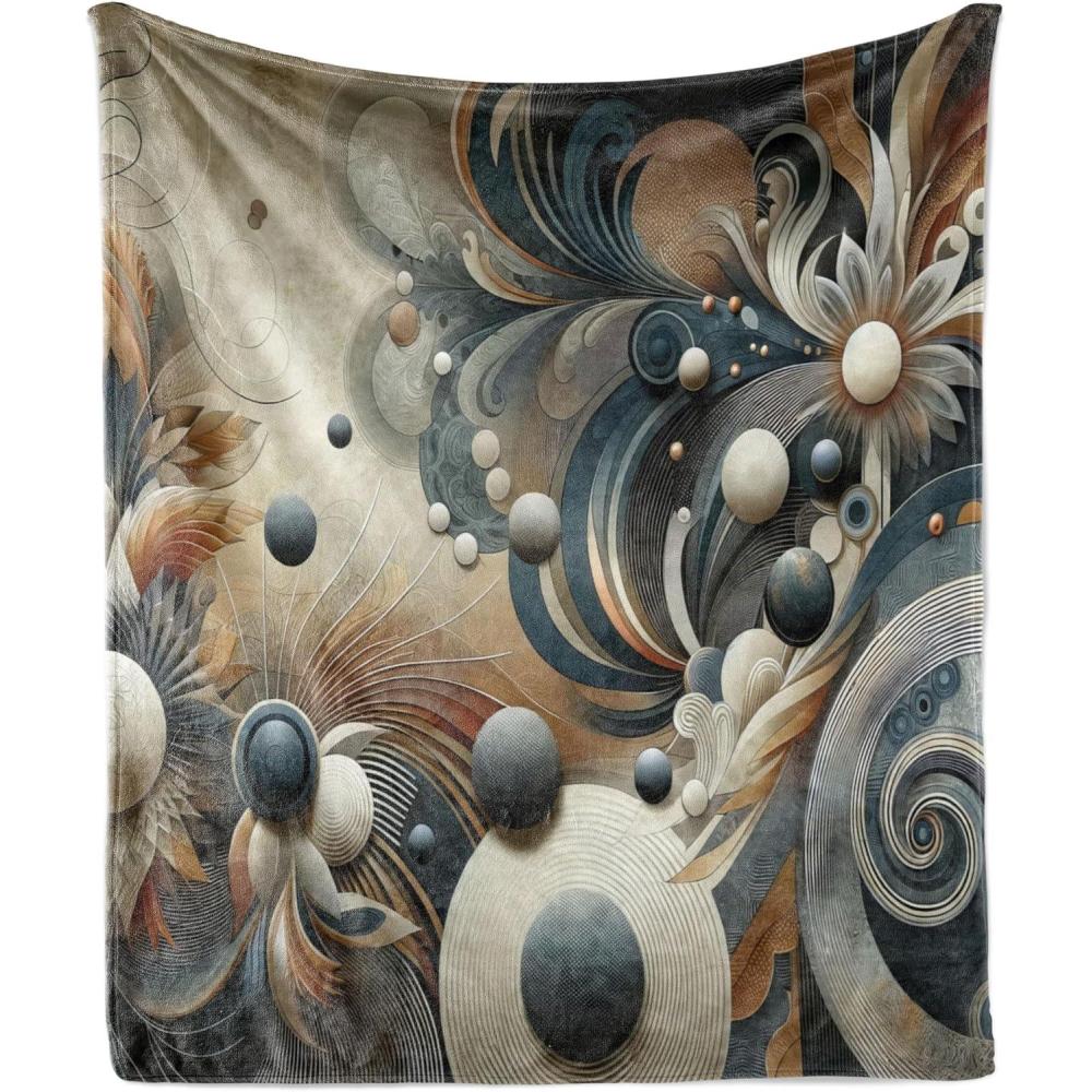 imageAmbesonne Cooking Themed Throw Blanket Pattern with Bakery Food Kitchen Concept Recipe Ingredients Chef Print Flannel Fleece Accent Piece Soft Couch Cover for Adults 50 x 70 Cream and OrangeDark Slate Blue and Tan