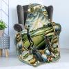 Ambesonne Cooking Themed Throw Blanket, Pattern with Bakery Food Kitchen Concept Recipe Ingredients Chef Print, Flannel Fleece Accent Piece Soft Couch Cover for Adults, 50″ x 70″, Cream and Orange(Fern Green Blue and Mustard)