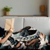 Ambesonne Cooking Themed Throw Blanket, Pattern with Bakery Food Kitchen Concept Recipe Ingredients Chef Print, Flannel Fleece Accent Piece Soft Couch Cover for Adults, 50″ x 70″, Cream and Orange(Blue Grey and Pale Caramel)