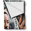 Ambesonne Cooking Themed Throw Blanket, Pattern with Bakery Food Kitchen Concept Recipe Ingredients Chef Print, Flannel Fleece Accent Piece Soft Couch Cover for Adults, 50″ x 70″, Cream and Orange(Blue Grey and Pale Caramel)