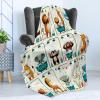 Ambesonne Cooking Themed Throw Blanket, Pattern with Bakery Food Kitchen Concept Recipe Ingredients Chef Print, Flannel Fleece Accent Piece Soft Couch Cover for Adults, 50″ x 70″, Cream and Orange(Teal Burnt Orange Ivory)