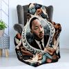 Ambesonne Cooking Themed Throw Blanket, Pattern with Bakery Food Kitchen Concept Recipe Ingredients Chef Print, Flannel Fleece Accent Piece Soft Couch Cover for Adults, 50″ x 70″, Cream and Orange(Blue Grey and Pale Caramel)