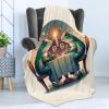 Ambesonne Cooking Themed Throw Blanket, Pattern with Bakery Food Kitchen Concept Recipe Ingredients Chef Print, Flannel Fleece Accent Piece Soft Couch Cover for Adults, 50″ x 70″, Cream and Orange(Fern Green White Brown)