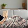 Ambesonne Cooking Themed Throw Blanket, Pattern with Bakery Food Kitchen Concept Recipe Ingredients Chef Print, Flannel Fleece Accent Piece Soft Couch Cover for Adults, 50″ x 70″, Cream and Orange(Pale Pink Pale Cadet Blue)