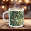 Ambesonne Dog Person Gift Set: 50″ x 60″ Throw Blanket & 11 oz Ceramic Mug – Perfect for Dog Lovers, Men & Women – Birthday, Christmas, Valentine’s Day & Mother’s Day(You Are Awesome)