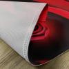 Ambesonne Rose Place Mats Set of 4, Extreme Close up of Red Rose Bloom Swirled Spiral Petals Beauty in Nature Theme, Washable Fabric Placemats for Dining Room Kitchen Table Decor, Vermilion Black
