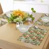 Ambesonne Tropical Place Mats Set of 4, Exotic Pattern with Plumeria Hibiscus Monstera Palm Flowers and Leaves, Washable Fabric Placemats for Dining Room Kitchen Table Decor, Red Pale Yellow Green