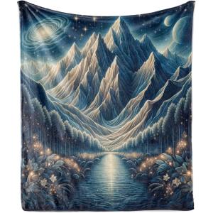 Ambesonne Cooking Themed Throw Blanket, Pattern with Bakery Food Kitchen Concept Recipe Ingredients Chef Print, Flannel Fleece Accent Piece Soft Couch Cover for Adults, 50″ x 70″, Cream and Orange(Night Blue and Coconut)