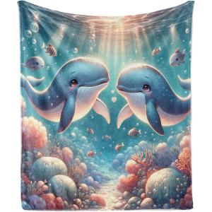 Ambesonne Cooking Themed Throw Blanket, Pattern with Bakery Food Kitchen Concept Recipe Ingredients Chef Print, Flannel Fleece Accent Piece Soft Couch Cover for Adults, 50″ x 70″, Cream and Orange(Sea Blue and Coral)