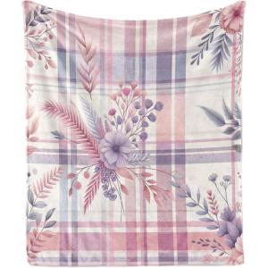 Ambesonne Cooking Themed Throw Blanket, Pattern with Bakery Food Kitchen Concept Recipe Ingredients Chef Print, Flannel Fleece Accent Piece Soft Couch Cover for Adults, 50″ x 70″, Cream and Orange(Lilac and Pale Pink)