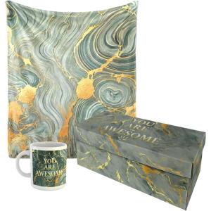 Ambesonne Dog Person Gift Set: 50″ x 60″ Throw Blanket & 11 oz Ceramic Mug – Perfect for Dog Lovers, Men & Women – Birthday, Christmas, Valentine’s Day & Mother’s Day(You Are Awesome)