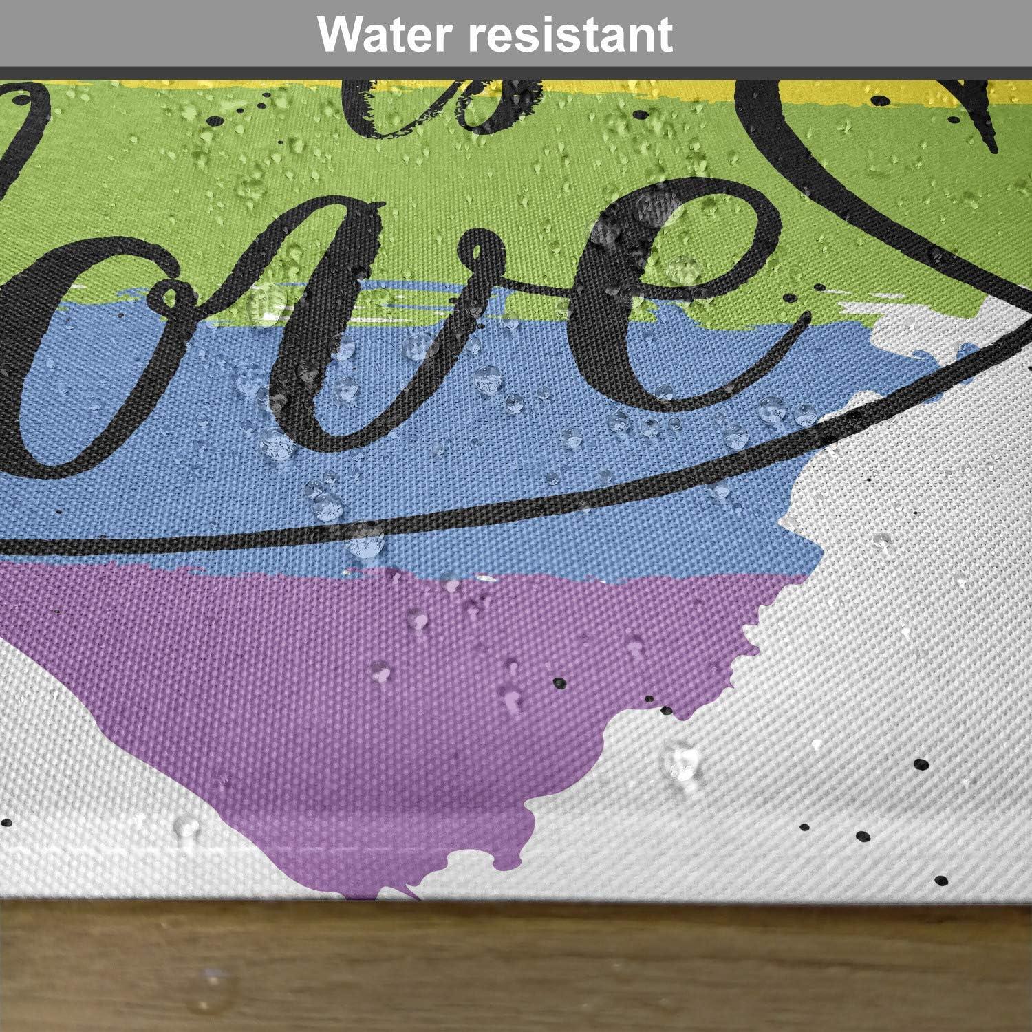imageAmbesonne Pride Place Mats Set of 4 LGBT Gay Lesbian Parade Love is Love Hand Writing Paint Strokes Washable Fabric Placemats for Dining Table Standard Size Red Black