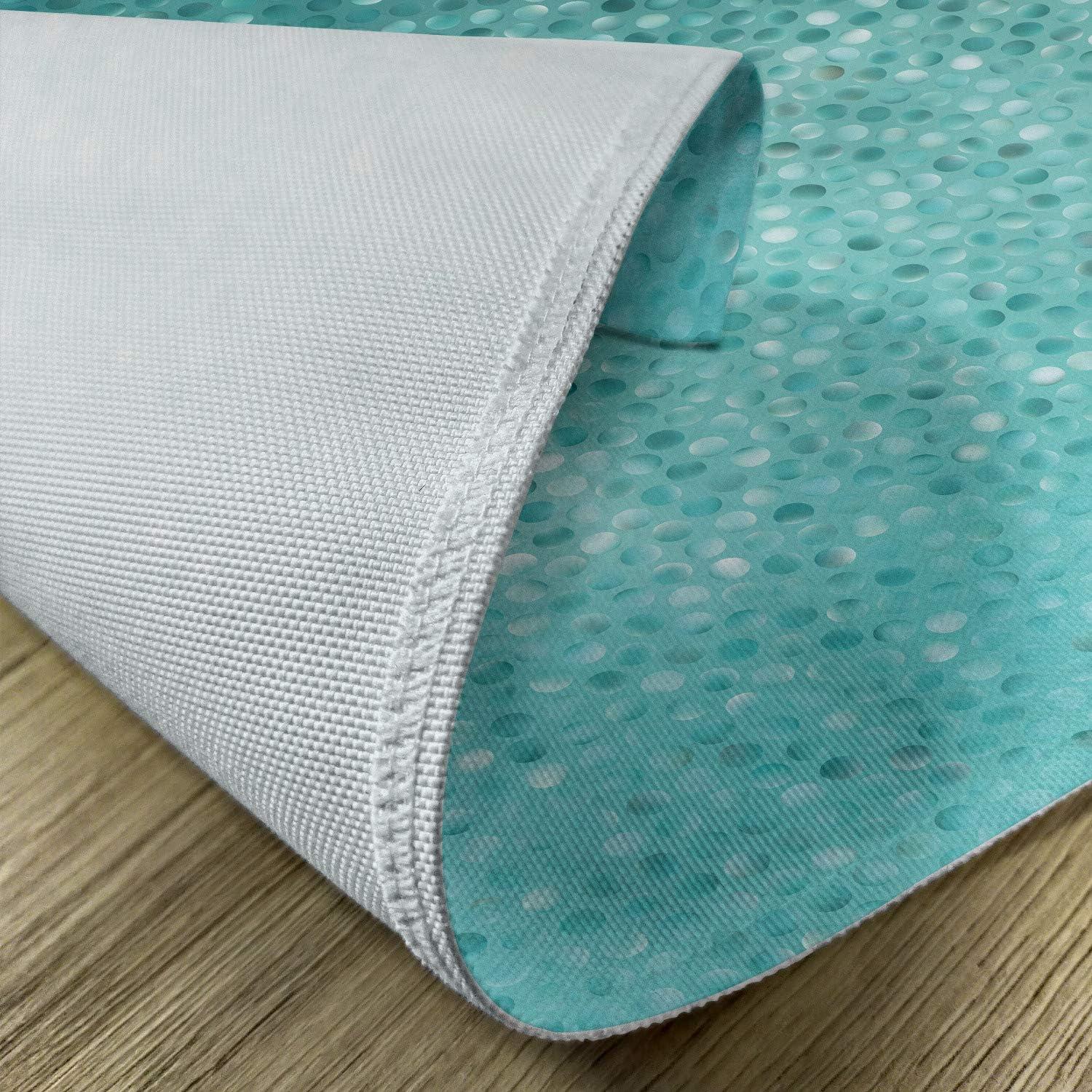 imageAmbesonne Turquoise Place Mats Set of 4 Small Dot Tiles Shape Simple Classical Creative Design Washable Fabric Placemats for Dining Table Standard Size Turquoise