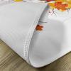 Ambesonne Fall Place Mats Set of 4, Image of Canadian Maple Tree Leaves in Autumn Season Soft Reflection Effects, Washable Fabric Placemats for Dining Table, Standard Size, White Orange