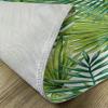Ambesonne Plant Place Mats Set of 4, Watercolor Tropical Palm Leaves Colorful Illustration Natural Feelings, Washable Fabric Placemats for Dining Table, Standard Size, Lime Green