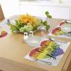 Ambesonne Pride Place Mats Set of 4, LGBT Gay Lesbian Parade Love is Love Hand Writing Paint Strokes, Washable Fabric Placemats for Dining Table, Standard Size, Red Black