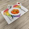 Ambesonne Pride Place Mats Set of 4, LGBT Gay Lesbian Parade Love is Love Hand Writing Paint Strokes, Washable Fabric Placemats for Dining Table, Standard Size, Red Black
