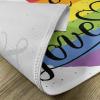 Ambesonne Pride Place Mats Set of 4, LGBT Gay Lesbian Parade Love is Love Hand Writing Paint Strokes, Washable Fabric Placemats for Dining Table, Standard Size, Red Black