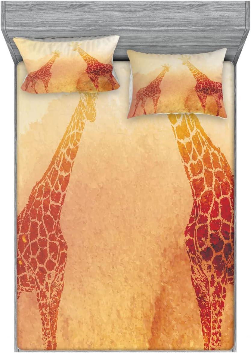 imageAmbesonne Mermaid Fitted Sheet amp Pillow Sham Set Cartoon Woman in Sea Sirens of Greek Myth Female Human Tail of Fish Image Decorative Printed 2 Piece Bedding Decor Set Twin Pink NavyOrange