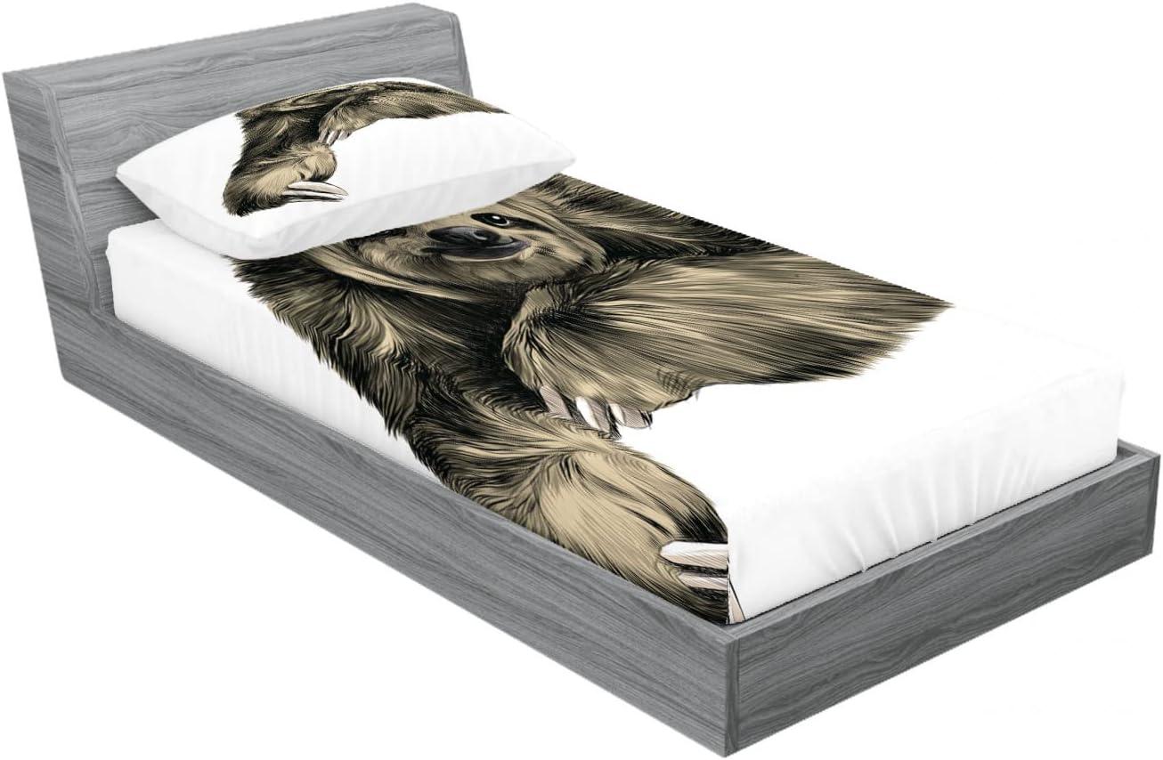 imageAmbesonne Mermaid Fitted Sheet amp Pillow Sham Set Cartoon Woman in Sea Sirens of Greek Myth Female Human Tail of Fish Image Decorative Printed 2 Piece Bedding Decor Set Twin Pink NavyIvory Black