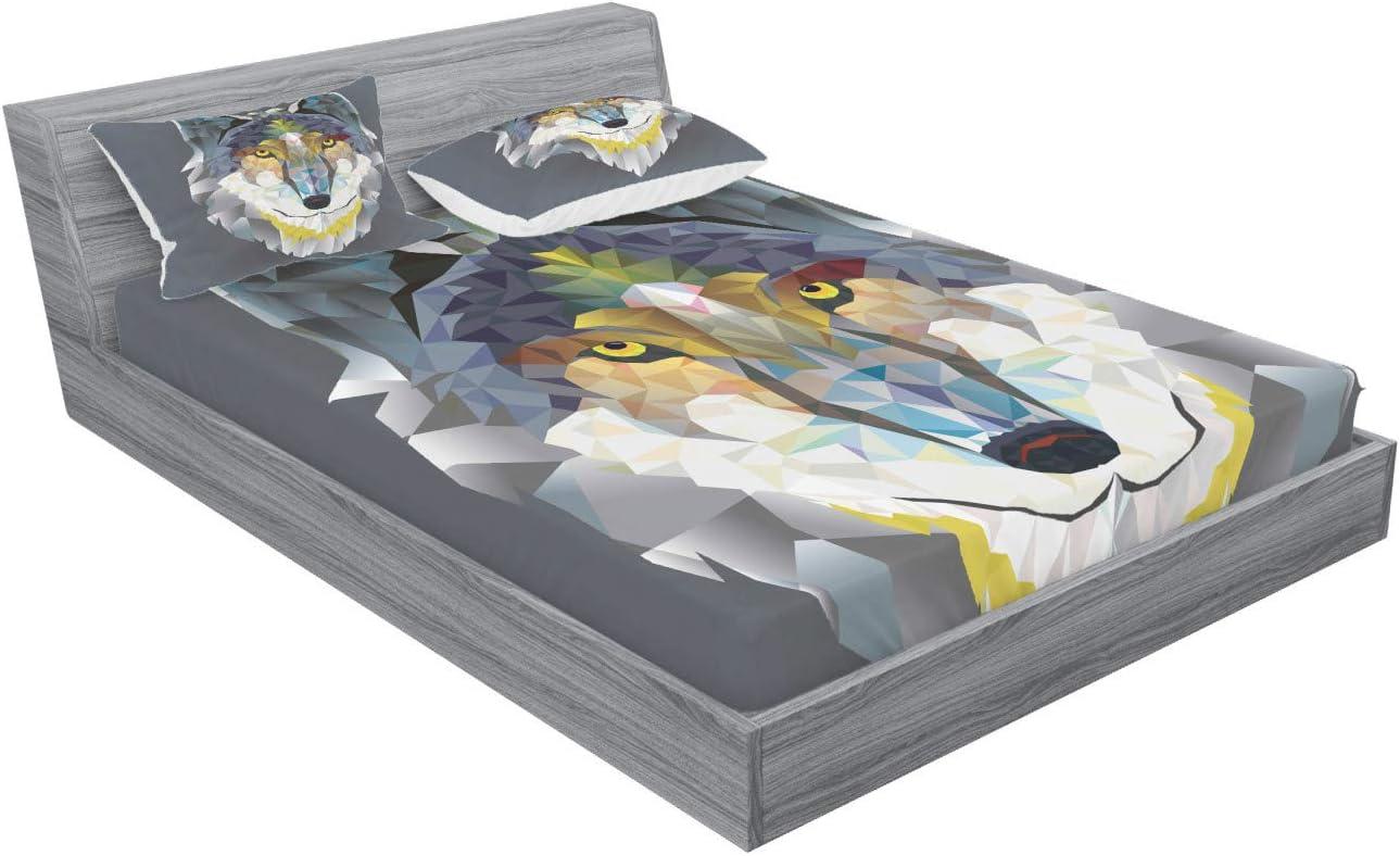 imageAmbesonne Mermaid Fitted Sheet amp Pillow Sham Set Cartoon Woman in Sea Sirens of Greek Myth Female Human Tail of Fish Image Decorative Printed 2 Piece Bedding Decor Set Twin Pink NavyGrey Navy