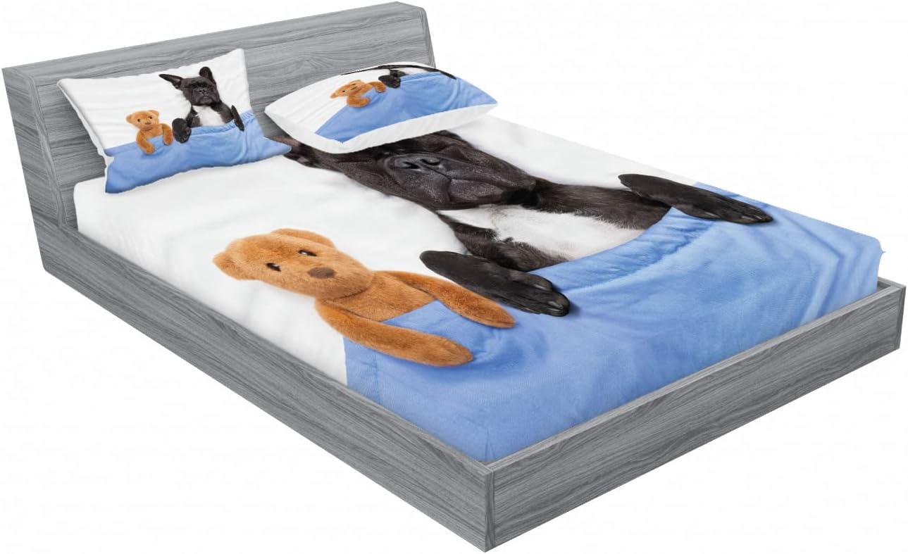 imageAmbesonne Mermaid Fitted Sheet amp Pillow Sham Set Cartoon Woman in Sea Sirens of Greek Myth Female Human Tail of Fish Image Decorative Printed 2 Piece Bedding Decor Set Twin Pink NavyGrey Brown Blue