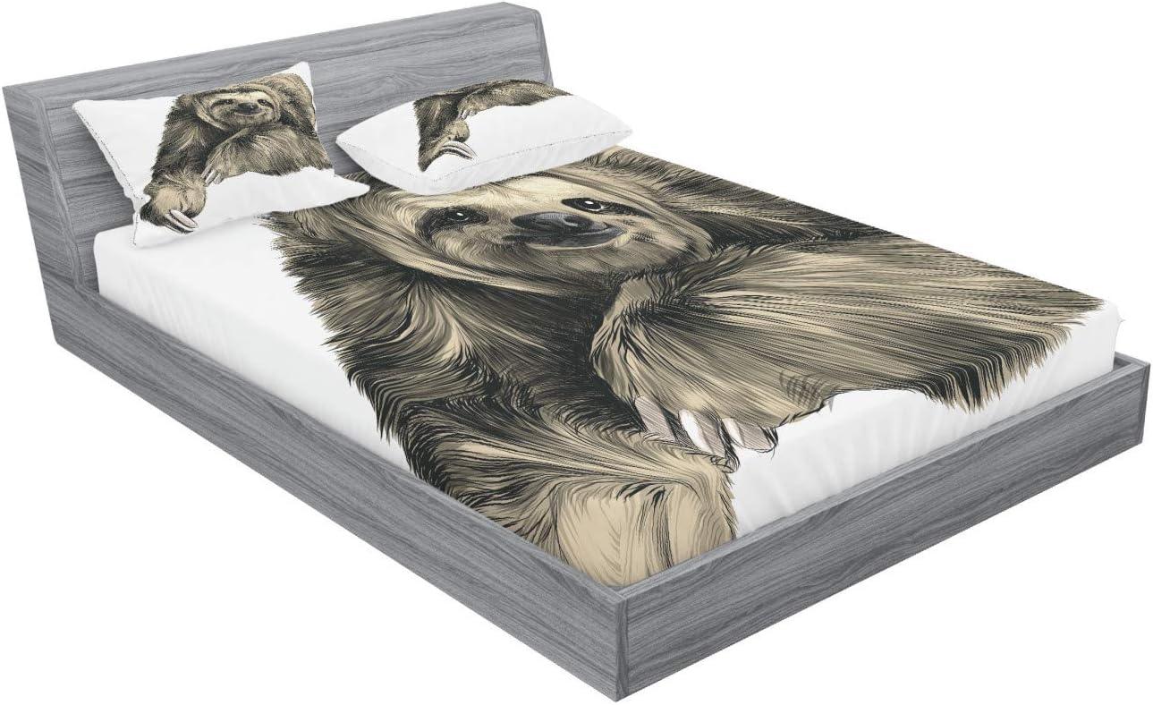 imageAmbesonne Mermaid Fitted Sheet amp Pillow Sham Set Cartoon Woman in Sea Sirens of Greek Myth Female Human Tail of Fish Image Decorative Printed 2 Piece Bedding Decor Set Twin Pink NavyIvory Black