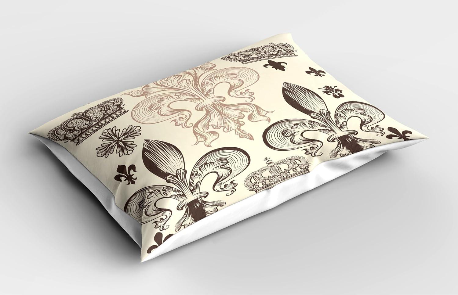 imageAmbesonne Underwater Pillow Sham Cartoon Characters Fish and Seashells with Mermaid Girl Rainbow Underwater Animals Decorative Standard Size Printed Pillowcase 26 X 20 SeafoamBeige Taupe