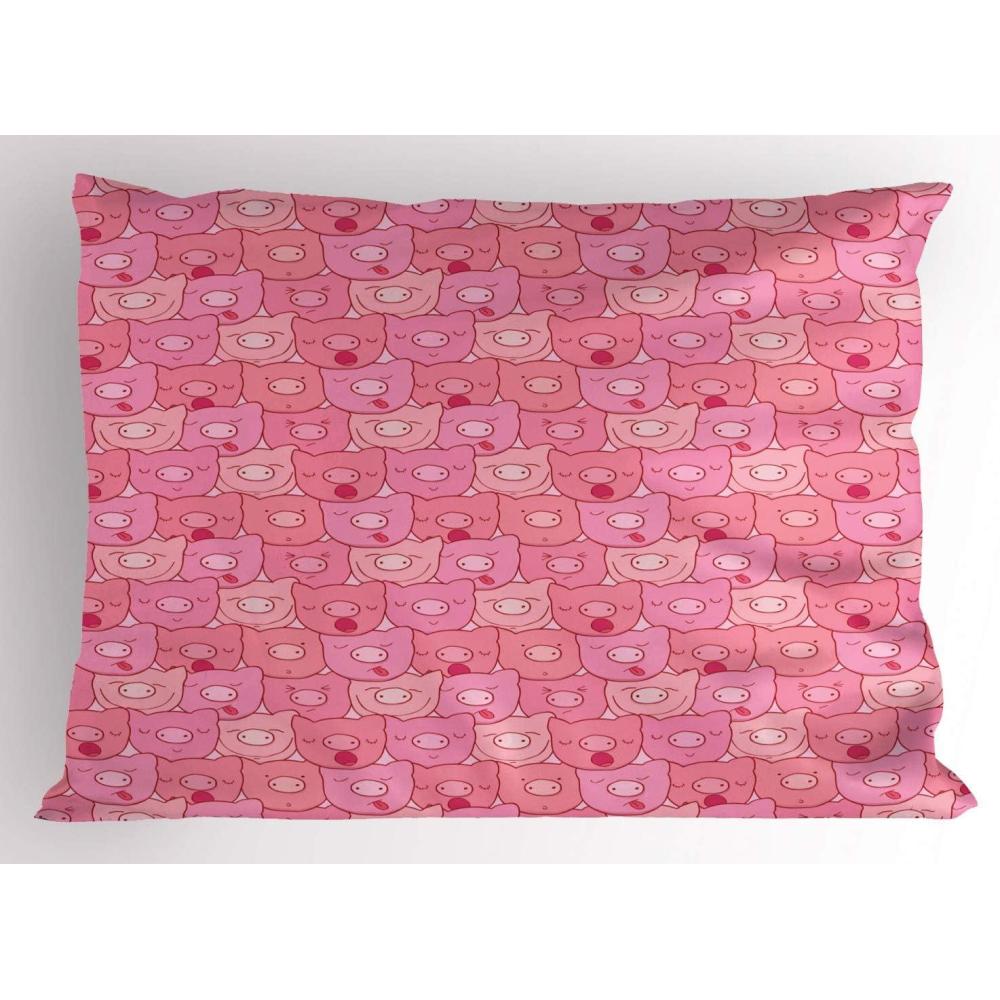 imageAmbesonne Underwater Pillow Sham Cartoon Characters Fish and Seashells with Mermaid Girl Rainbow Underwater Animals Decorative Standard Size Printed Pillowcase 26 X 20 SeafoamPale Pink