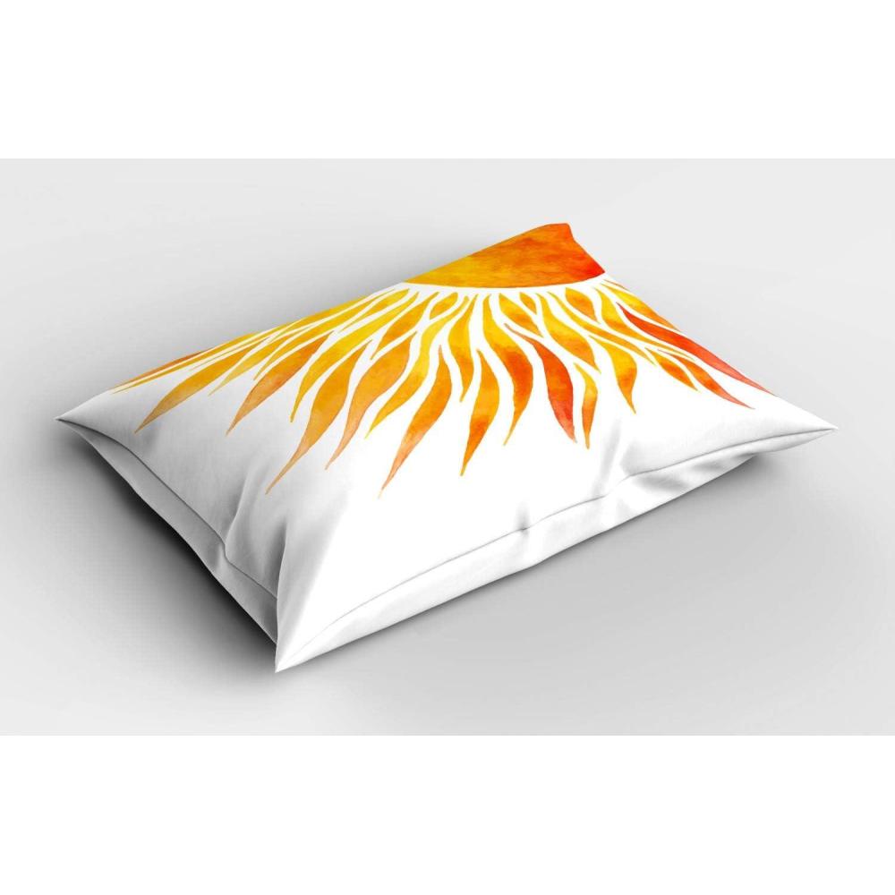 imageAmbesonne Underwater Pillow Sham Cartoon Characters Fish and Seashells with Mermaid Girl Rainbow Underwater Animals Decorative Standard Size Printed Pillowcase 26 X 20 SeafoamMarigold Orange