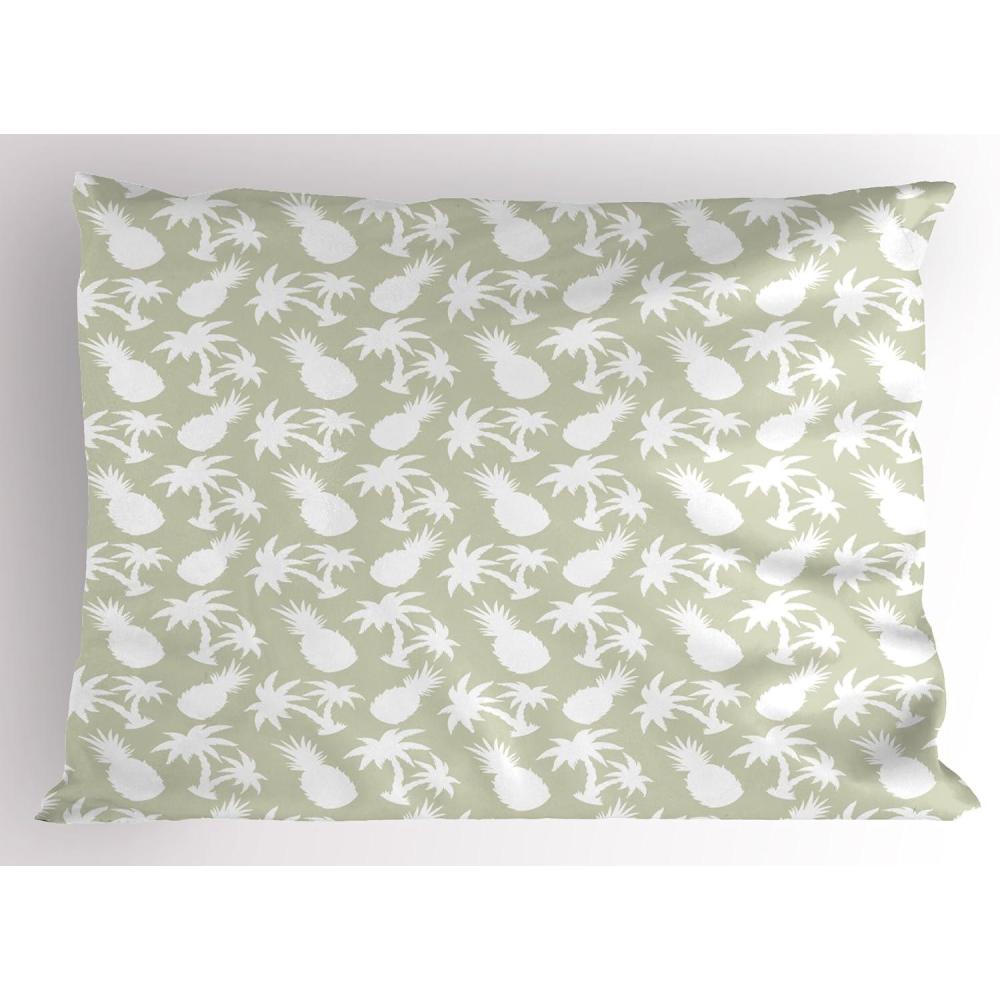 imageAmbesonne Underwater Pillow Sham Cartoon Characters Fish and Seashells with Mermaid Girl Rainbow Underwater Animals Decorative Standard Size Printed Pillowcase 26 X 20 SeafoamEggshell White