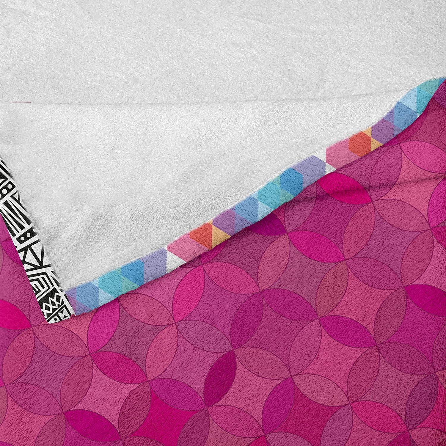 imageAmbesonne Circus Throw Blanket Vintage Circus Characters Acrobat Bearded Lady Gymnast Strong Man Harlequin Mime Flannel Fleece Accent Piece Soft Couch Cover for Adults 70 x 90 Pink TanDark Magenta Magenta