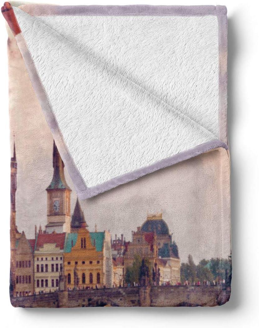 imageAmbesonne Circus Throw Blanket Vintage Circus Characters Acrobat Bearded Lady Gymnast Strong Man Harlequin Mime Flannel Fleece Accent Piece Soft Couch Cover for Adults 70 x 90 Pink TanSalmon Brown