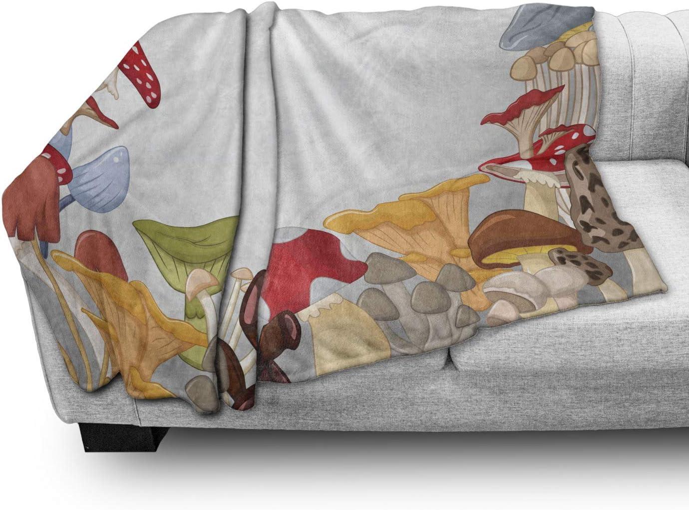imageAmbesonne Circus Throw Blanket Vintage Circus Characters Acrobat Bearded Lady Gymnast Strong Man Harlequin Mime Flannel Fleece Accent Piece Soft Couch Cover for Adults 70 x 90 Pink TanGrey Blue