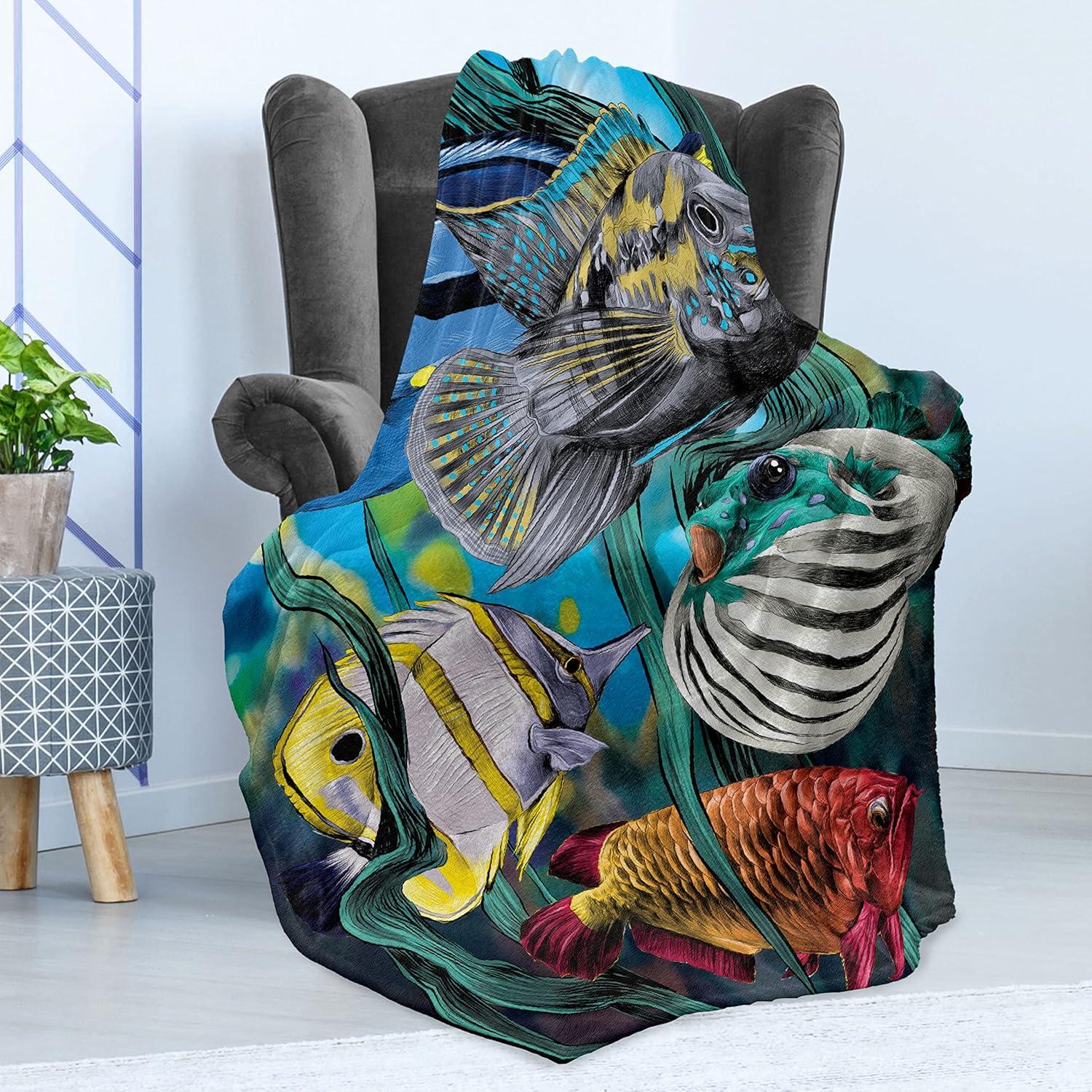 imageAmbesonne Circus Throw Blanket Vintage Circus Characters Acrobat Bearded Lady Gymnast Strong Man Harlequin Mime Flannel Fleece Accent Piece Soft Couch Cover for Adults 70 x 90 Pink TanAzure Blue and Multicolor