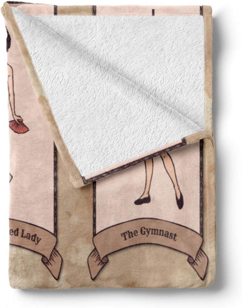imageAmbesonne Circus Throw Blanket Vintage Circus Characters Acrobat Bearded Lady Gymnast Strong Man Harlequin Mime Flannel Fleece Accent Piece Soft Couch Cover for Adults 70 x 90 Pink TanPink Tan