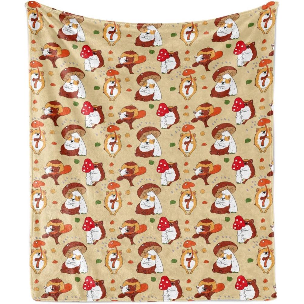 imageAmbesonne Circus Throw Blanket Vintage Circus Characters Acrobat Bearded Lady Gymnast Strong Man Harlequin Mime Flannel Fleece Accent Piece Soft Couch Cover for Adults 70 x 90 Pink TanPastel Brown and Multicolor