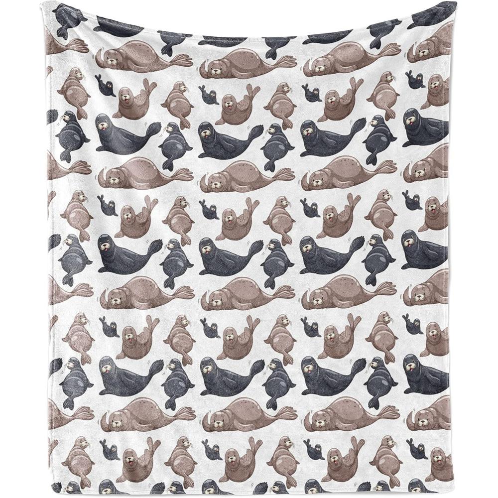 imageAmbesonne Circus Throw Blanket Vintage Circus Characters Acrobat Bearded Lady Gymnast Strong Man Harlequin Mime Flannel Fleece Accent Piece Soft Couch Cover for Adults 70 x 90 Pink TanBlue