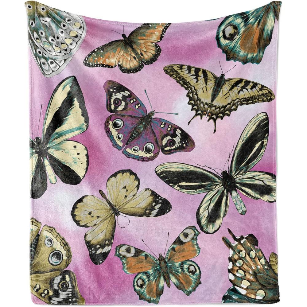 imageAmbesonne Circus Throw Blanket Vintage Circus Characters Acrobat Bearded Lady Gymnast Strong Man Harlequin Mime Flannel Fleece Accent Piece Soft Couch Cover for Adults 70 x 90 Pink TanPastel Purple Multicolor
